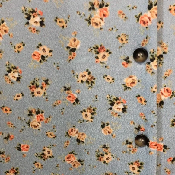 NEW Topshop Jersey midi dress pale blue women’s 6 floral cottagecore ruffle - Picture 5 of 16